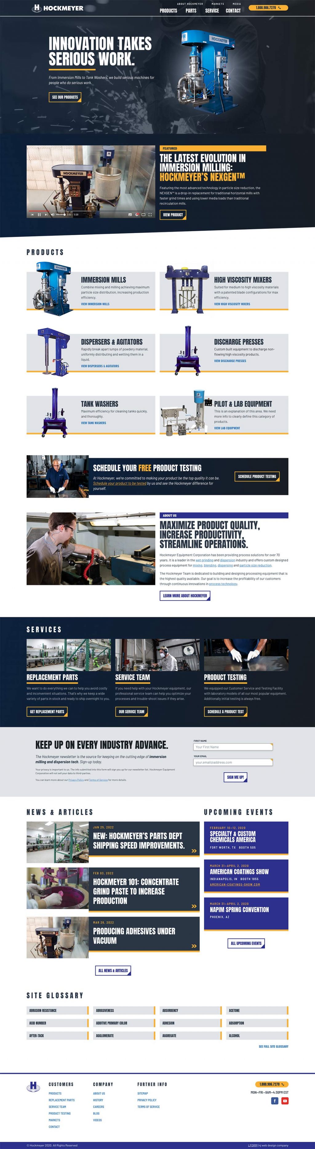 Homepage of Hockmeyer Equipment Corporation