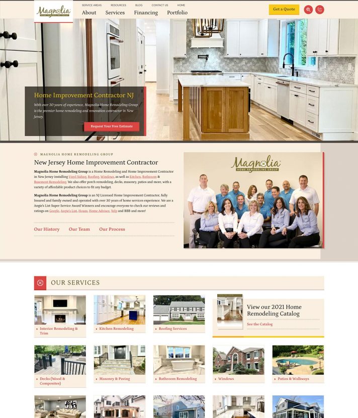 Magnolia Home Remodeling Group Homepage, After